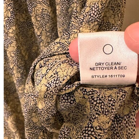 Robert Rodriguez Silk Chiffon Floral Feminine Peplum Bell Sleeve Top, S - Picture 7 of 9